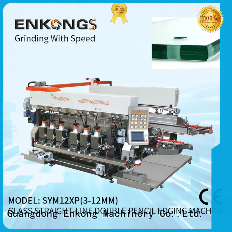 Enkong SM 26 glass double edging machine supplier for round edge processing