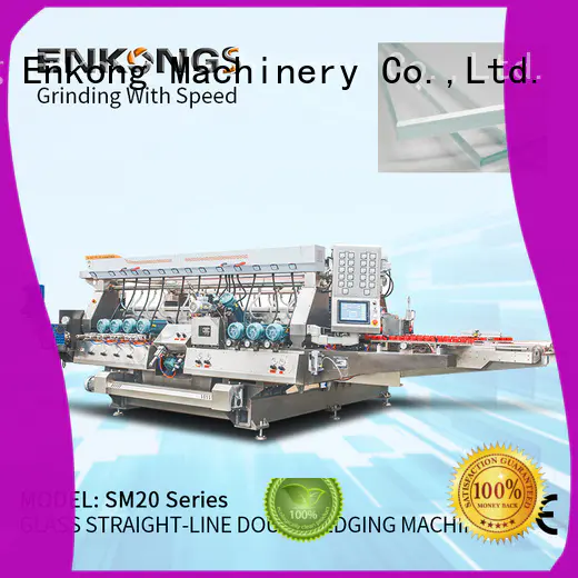 Enkong cost-effective glass double edging machine manufacturer for round edge processing