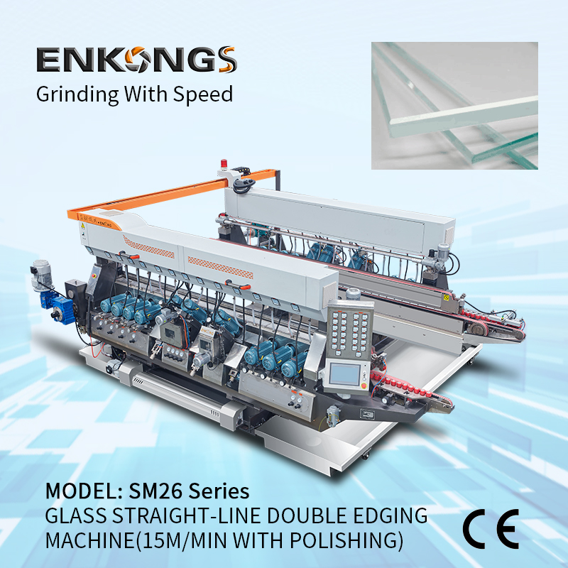 2500 mm Building Glass Grinding Machine For Double Straight Line Edges
