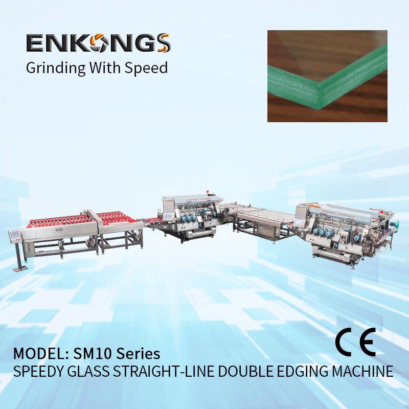 High Speed Double Edging Production Line Glass Machinery