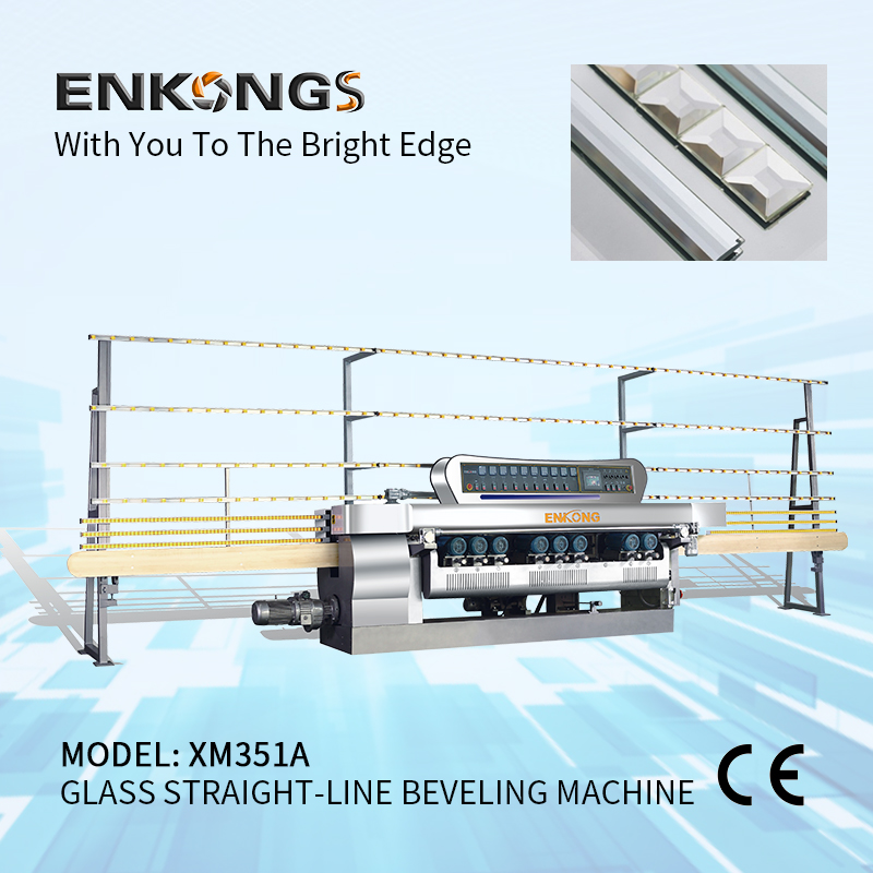 Enkong xm363a small glass beveling machine for business for glass processing