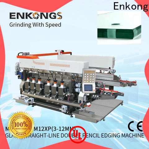 Enkong high speed glass double edging machine manufacturer for round edge processing