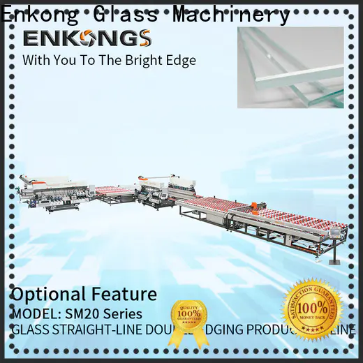 Enkong straight-line glass double edging machine manufacturer for round edge processing