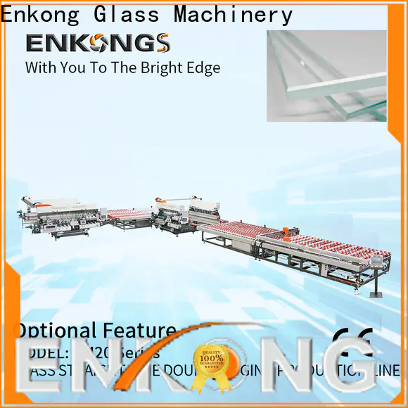 Enkong modularise design glass double edging machine company for round edge processing