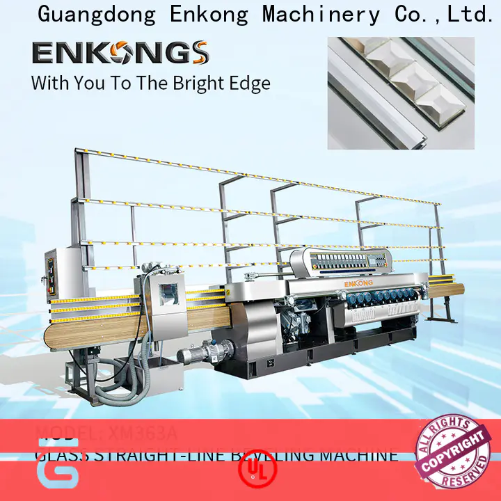 Enkong 10 spindles glass beveling equipment suppliers for glass processing