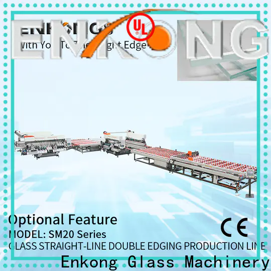 Enkong straight-line automatic glass cutting machine for business for round edge processing