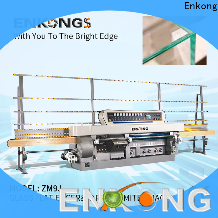 Enkong 5 adjustable spindles glass machinery company company for round edge processing