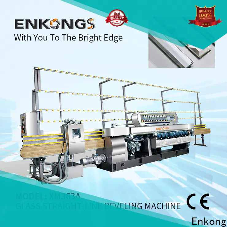 Enkong xm351 glass straight line beveling machine factory for glass processing