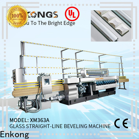 Enkong 10 spindles glass beveling machine for sale for business for polishing