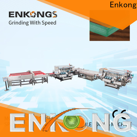 Enkong Latest glass double edger supply for round edge processing