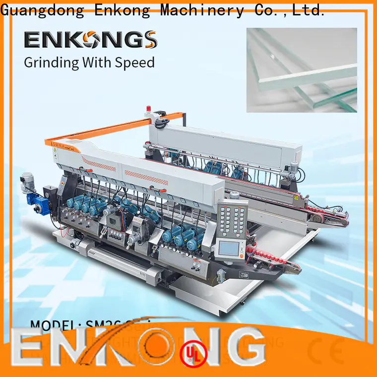 Enkong straight-line glass double edging machine for business for round edge processing