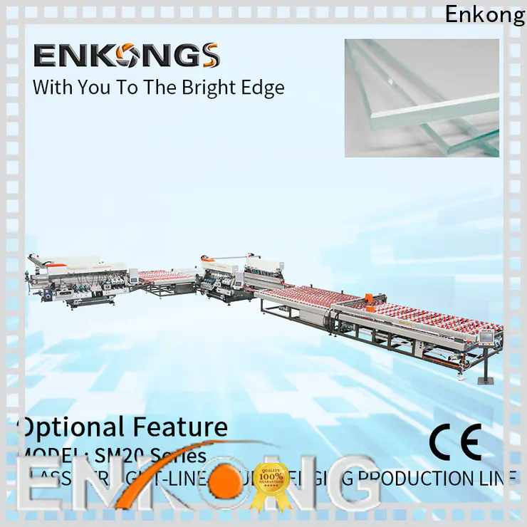 Enkong SYM08 glass double edger machine for business for round edge processing