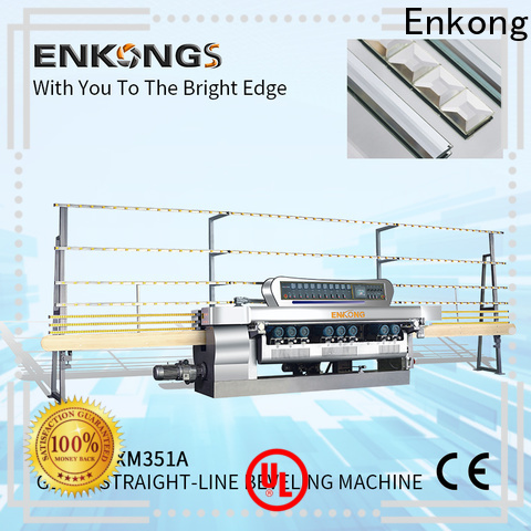 Enkong 10 spindles glass straight line beveling machine supply for polishing