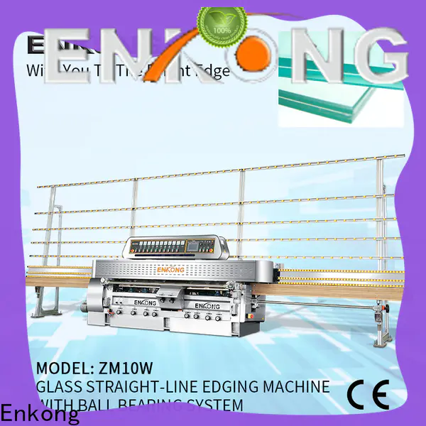 Enkong 45° arrises glass straight line edging machine for business for processing glass