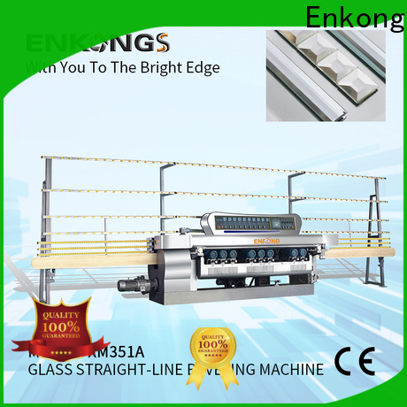 Enkong 10 spindles glass straight line beveling machine factory for polishing