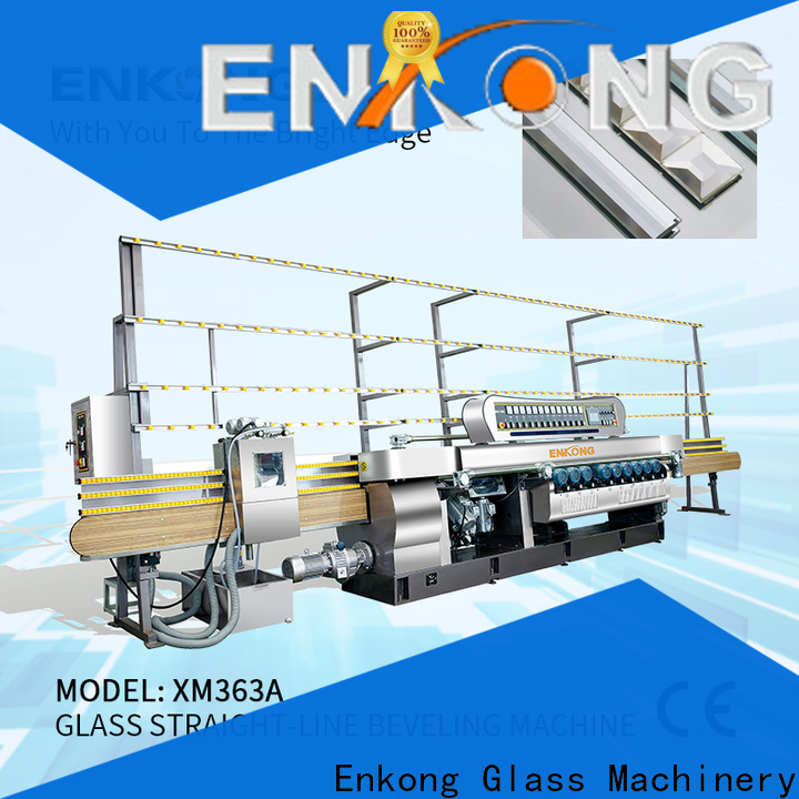 Enkong 10 spindles glass beveling machine manufacturers company for glass processing