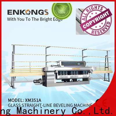 Enkong Latest glass straight line beveling machine supply for glass processing