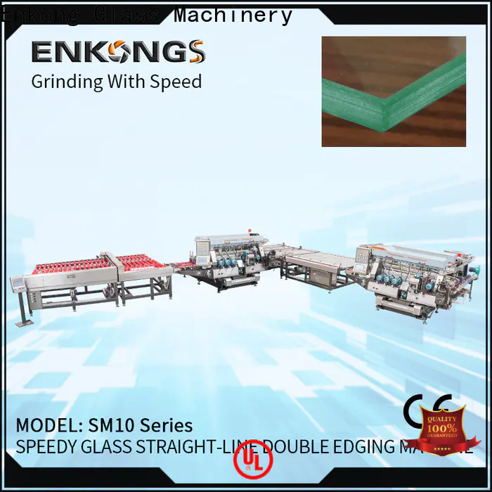 Enkong modularise design glass double edger factory for round edge processing