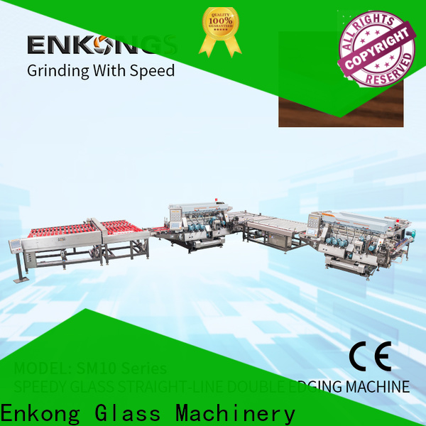 Latest glass double edger machine SM 22 factory for round edge processing