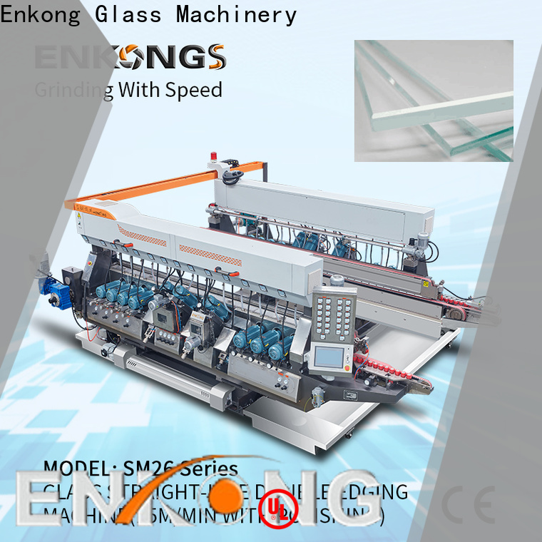 Custom glass double edger machine SM 10 manufacturers for round edge processing