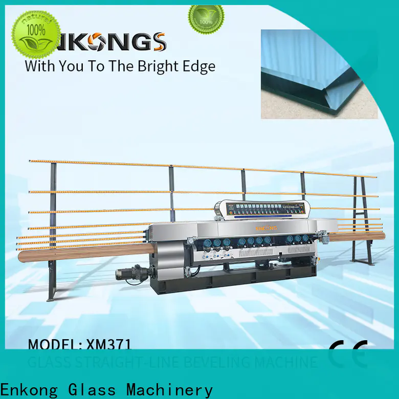 Enkong xm371 glass straight line beveling machine factory for glass processing