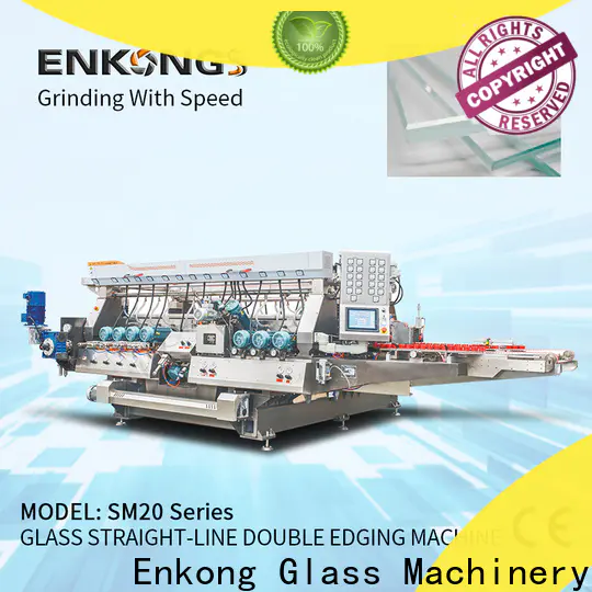 Enkong Latest glass double edging machine supply for round edge processing