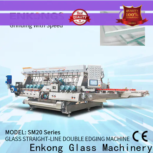 Enkong SM 20 glass double edger machine for business for round edge processing