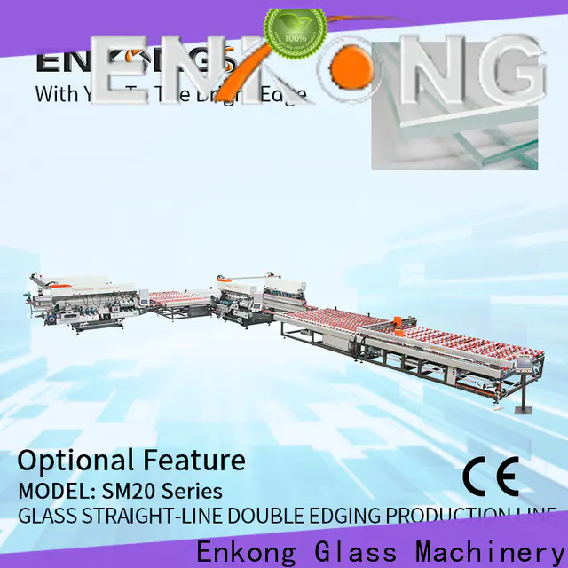 Enkong SYM08 automatic glass edge polishing machine factory for photovoltaic panel processing