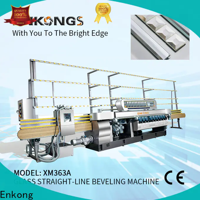 Custom glass straight line beveling machine 10 spindles supply for glass processing