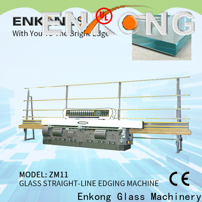 Enkong zm7y glass straight line edging machine price factory for photovoltaic panel processing