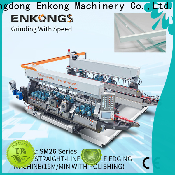 Enkong Latest glass double edger machine company for round edge processing