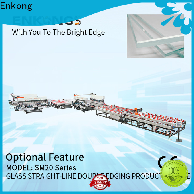 Enkong straight-line glass double edging machine company for round edge processing