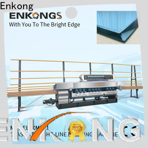 Enkong 10 spindles glass straight line beveling machine manufacturers for glass processing