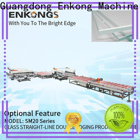Enkong Latest glass double edger machine supply for round edge processing