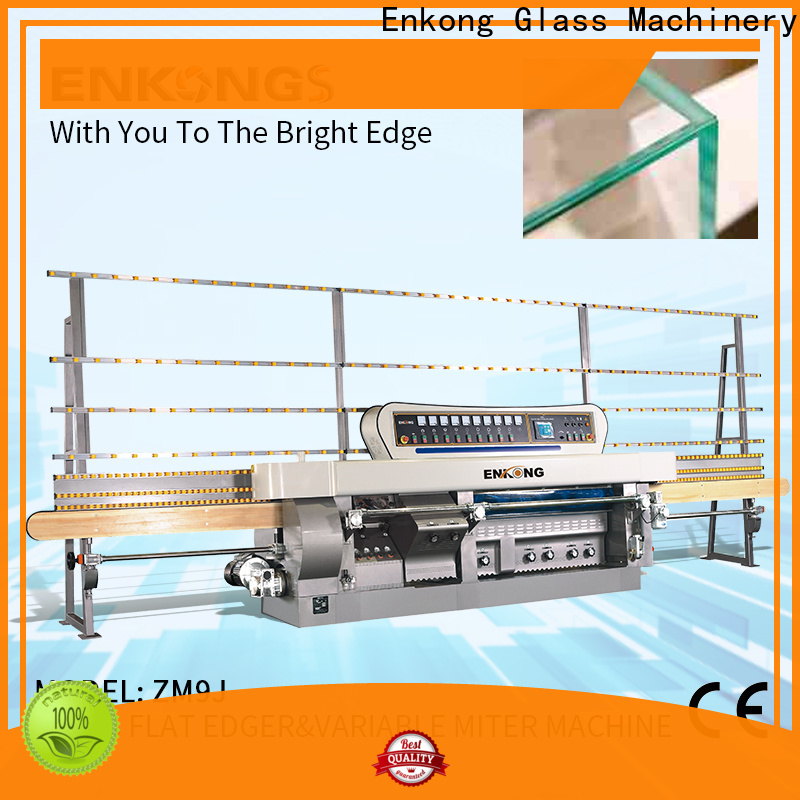 Enkong 5 adjustable spindles glass machinery company manufacturers for round edge processing