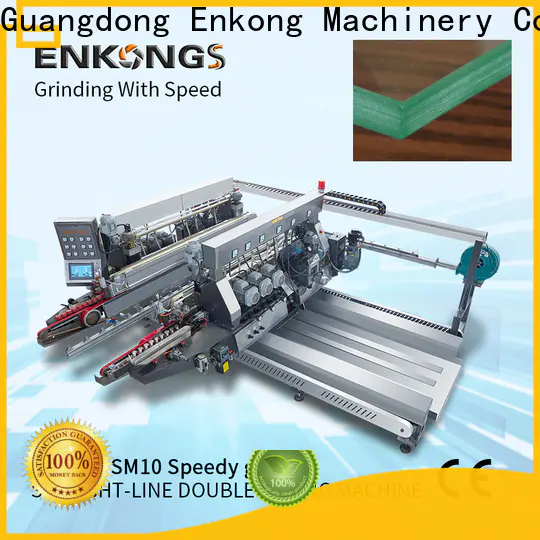 Enkong SM 26 glass double edger machine factory for round edge processing
