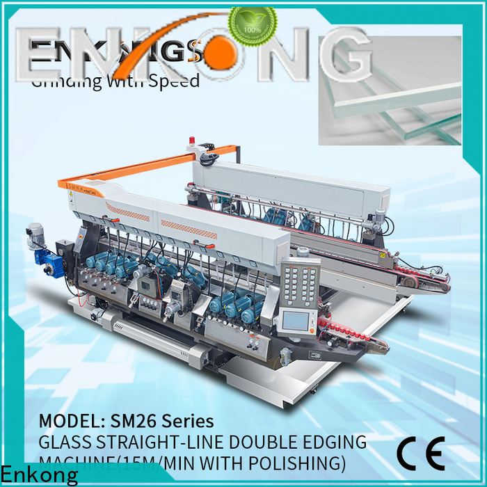 Enkong SM 22 straight line glass polishing machine factory for round edge processing