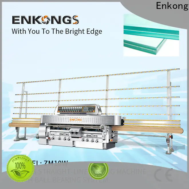 Enkong zm10w glass straight line edging machine factory for processing glass