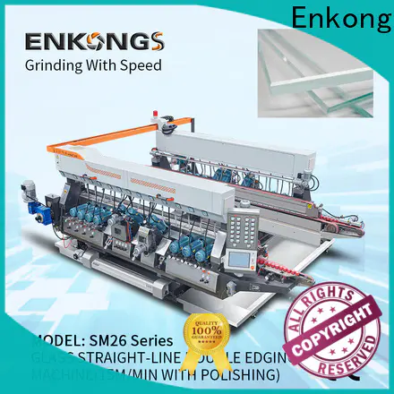 Enkong SYM08 glass double edging machine suppliers for photovoltaic panel processing