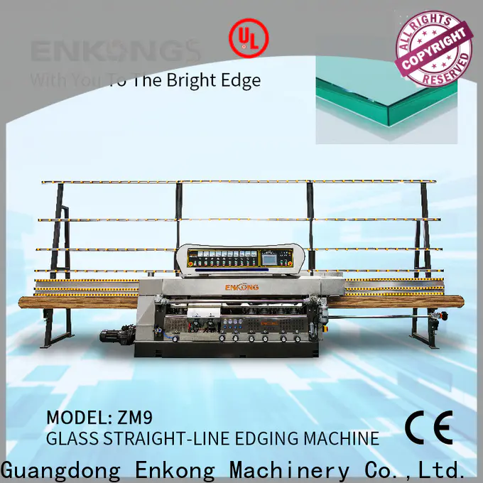 Enkong zm11 glass straight line edging machine supply for round edge processing