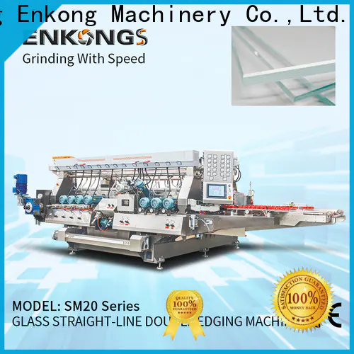 Enkong modularise design glass straight line double edging machine manufacturers for round edge processing