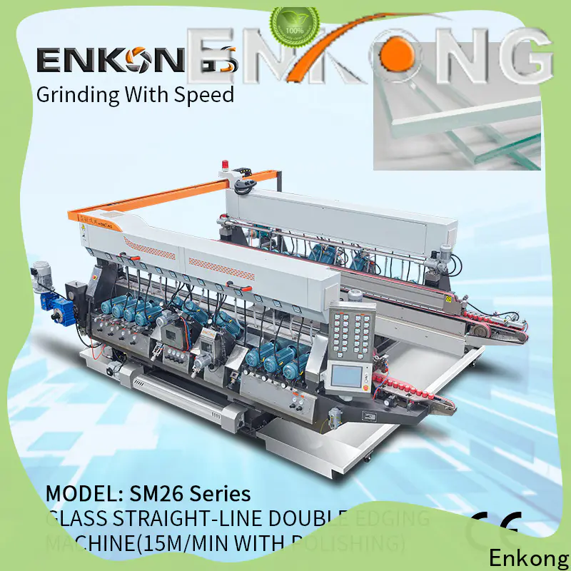 Enkong SM 12/08 straight line glass polishing machine supply for round edge processing