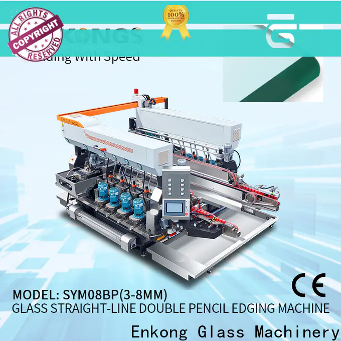 Enkong High-quality glass straight line double edging machine supply for round edge processing