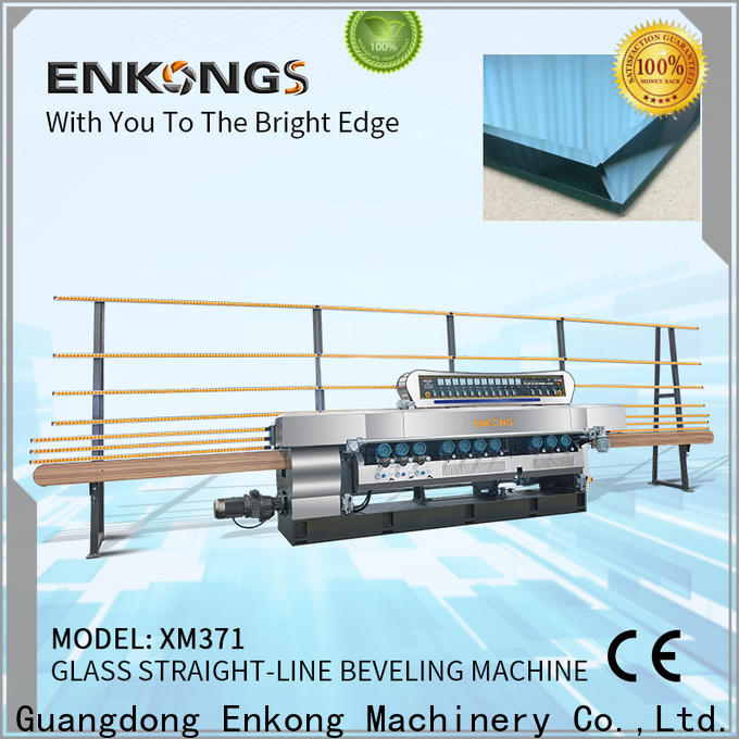 Top glass straight line beveling machine 10 spindles supply for glass processing
