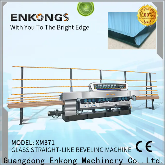 Top glass straight line beveling machine 10 spindles supply for glass processing
