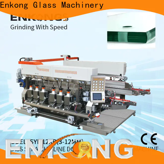 Enkong SM 26 glass straight line double edging machine suppliers for photovoltaic panel processing