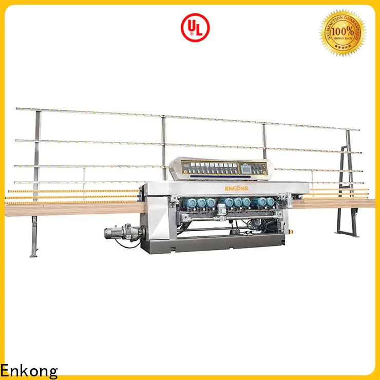 Enkong xm363a glass straight line beveling machine factory for glass processing