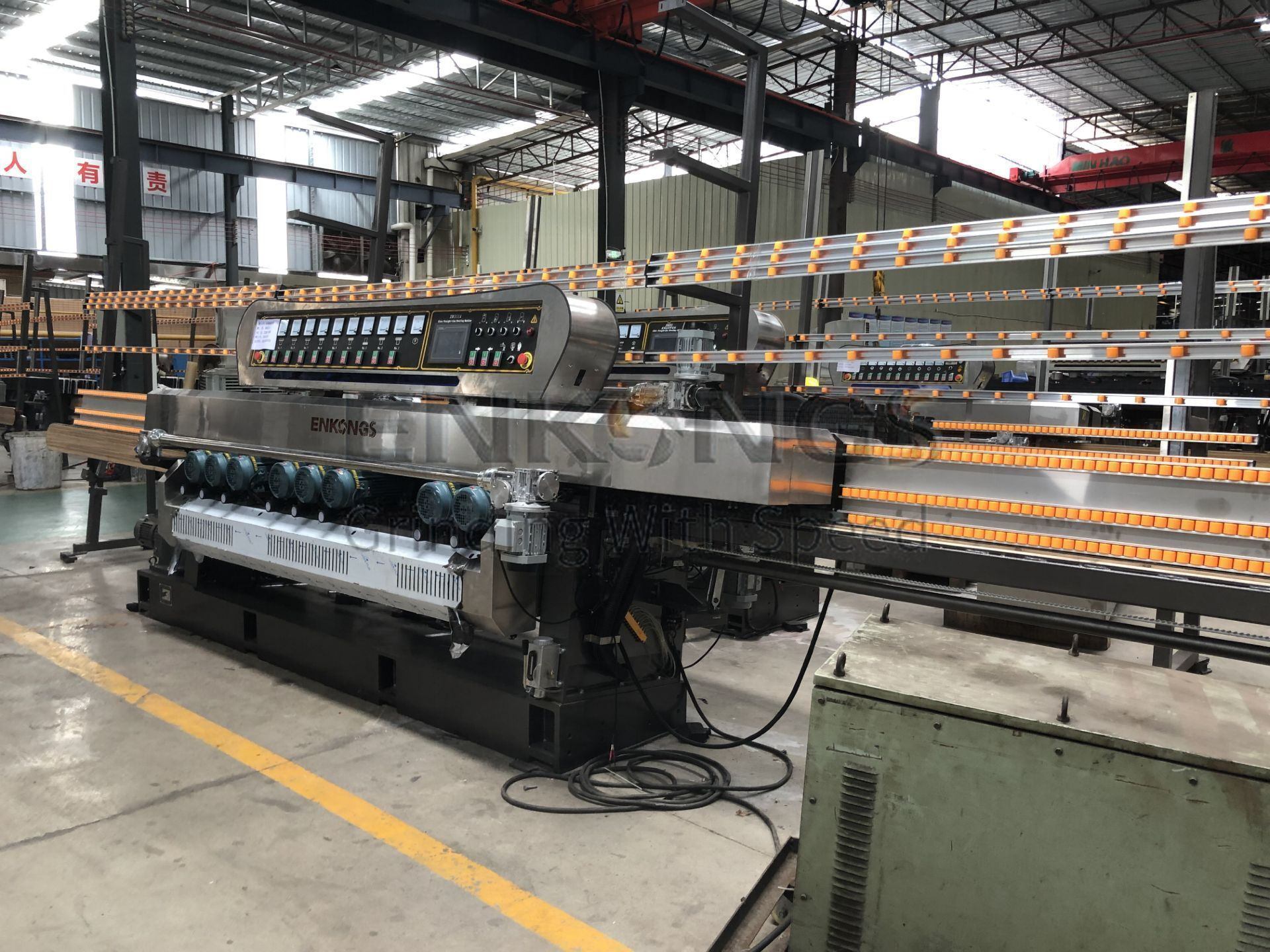 CE Certificate Easy Operate Xm351 Straight-Line Glass Beveling Machine with Digital Display Control