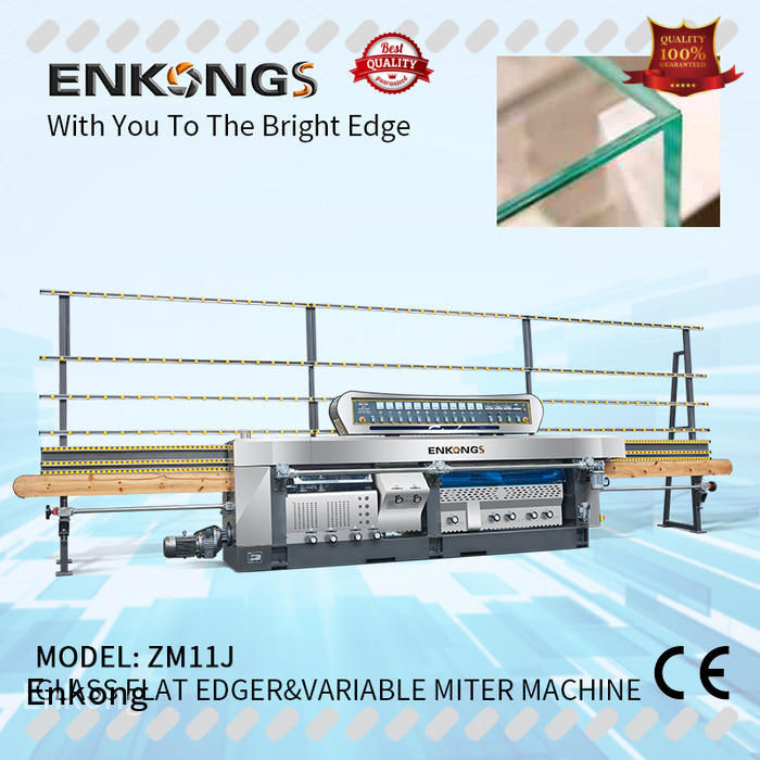 Enkong 5 adjustable spindles glass mitering machine wholesale for grind