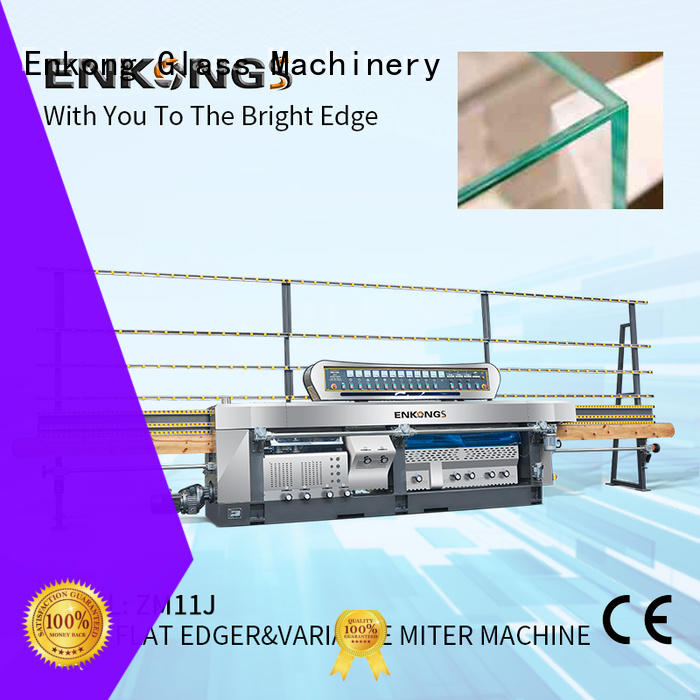 real glass mitering machine 5 adjustable spindles customized for grind